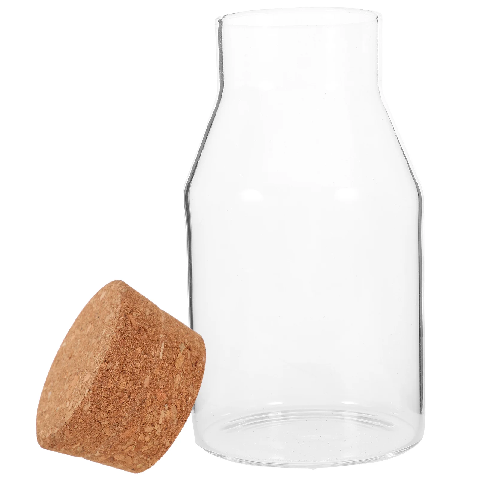 

Clear Glass Canister with Cork Stopper Household Sealed Can Glass Storage Container Glass Food Canister with Airtight Cork Lid