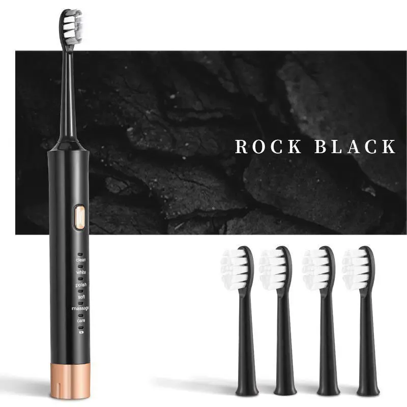 New Design Electric Sonic Toothbrush Soft Bristle 6 Cleaning modes LED Display IPX7 Waterproof USB Fast Charging Oral Care Tool