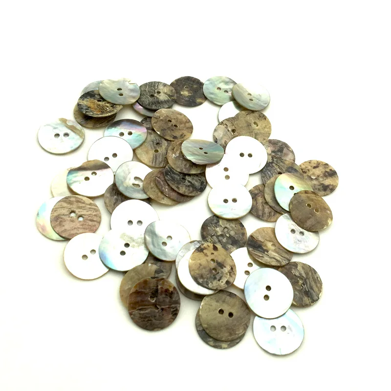 100PCS 11/15/18/20mm Natural Shell Sewing Buttons Color Japan Mother of Pearl MOP Round Shell 2 Hole Button Sewing Accessories 5
