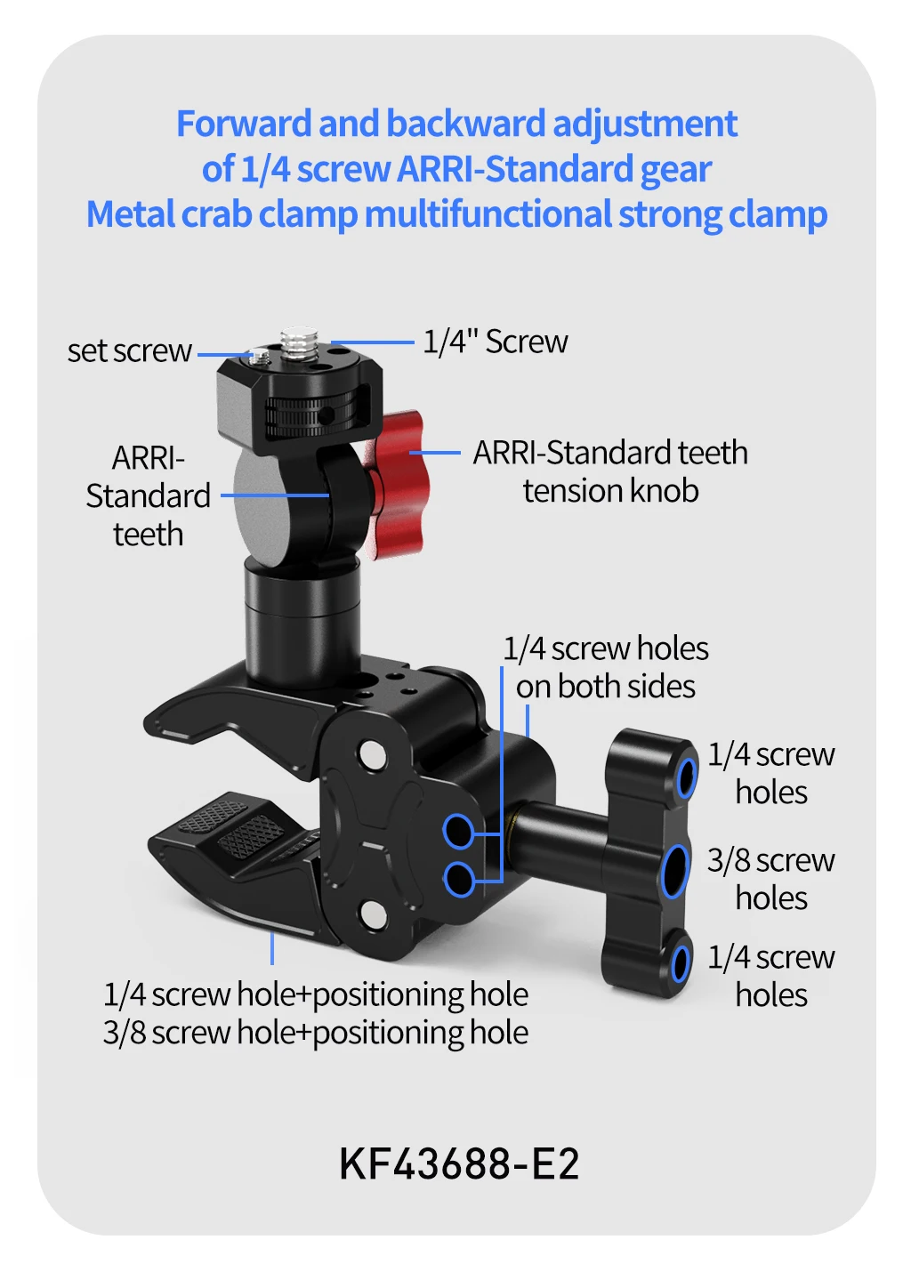 Universal Kugelkopf Super Clamp Einstellbar 15-46mm Lenkerrohrgriff für Gopro Hero Insta360 X5 X4 DJI Kamera Fotografie Rig – Detail 28
