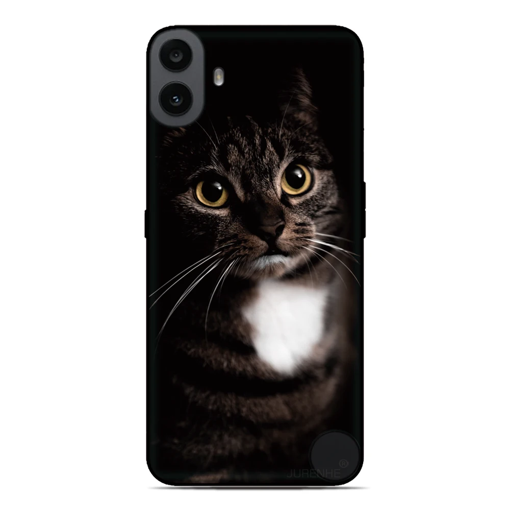 Sleek Black Cat Design Phone Case