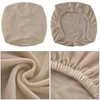 Super Soft Velvet Chair Seat Covers Plain Colors Elastic Dining Seat Covers Removable Spandex Furniture Protector for Restaurant 5