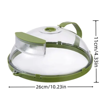 Microwave Cover for Food Clear Microwave Splatter Cover with Water Steamer and Handle 10 Inch Plate Covers Kitchen Gadgets 5