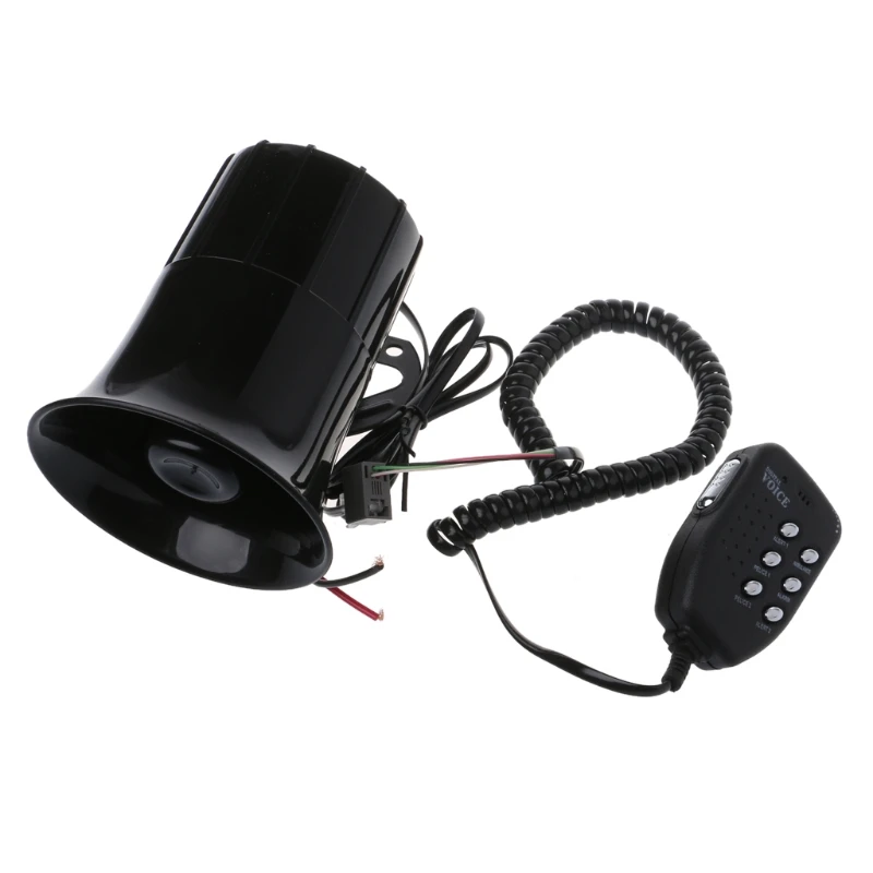 

Outdoor Electric Alarm Siren High Universal Megaphone Horn 12V 24V 6 Tone Car Motorcycle Truck Accessories