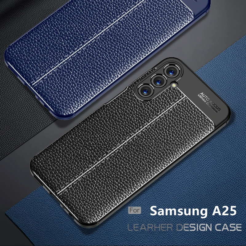 

For Cover Samsung Galaxy A25 Case For Samsung A25 A 25 Capa Shockproof Soft TPU Leather For Fundas Samsung A25 A24 A23 A22 Cover