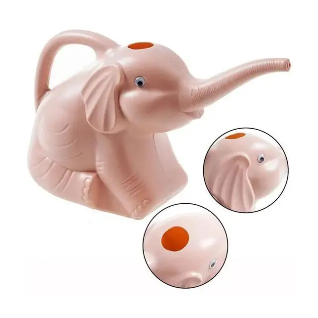 1 Pcs Elephant Watering Pot Irrigation Spray Pots Vegetable Flower Waterings Cartoon Children's Plastic Watering Gardening Tools 5