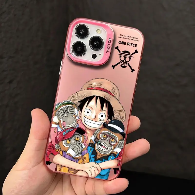 thumbnail image 1 of One Anime Pieces funda de teléfono Luffys para Apple iPhone 15 Pro Max 14 Pro 13 12 11 Pro Max 14 Plus, cubierta protectora a prueba de golpes, 1 of 5