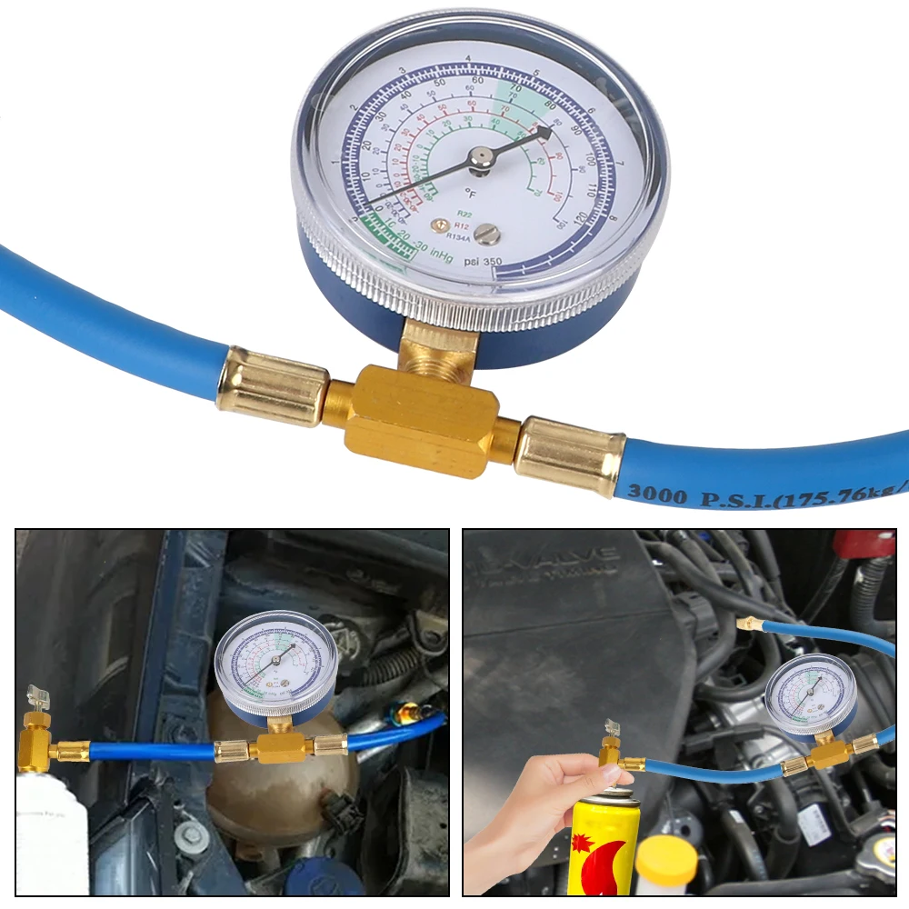 

Pressure Gauge Measuring Kit R134A Accessories Car Air Conditioning Refrigerant Recharge Hose Reparing Tools