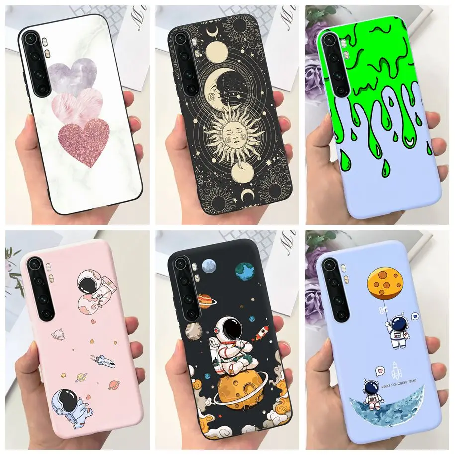 Per Xiaomi Mi Note 10 Lite Custodia Cute Astronaut Soft Cover Per Xiaomi Mi Note 10 Note10 Pro Silicone Funda Mi Note 10 Lite Bumper