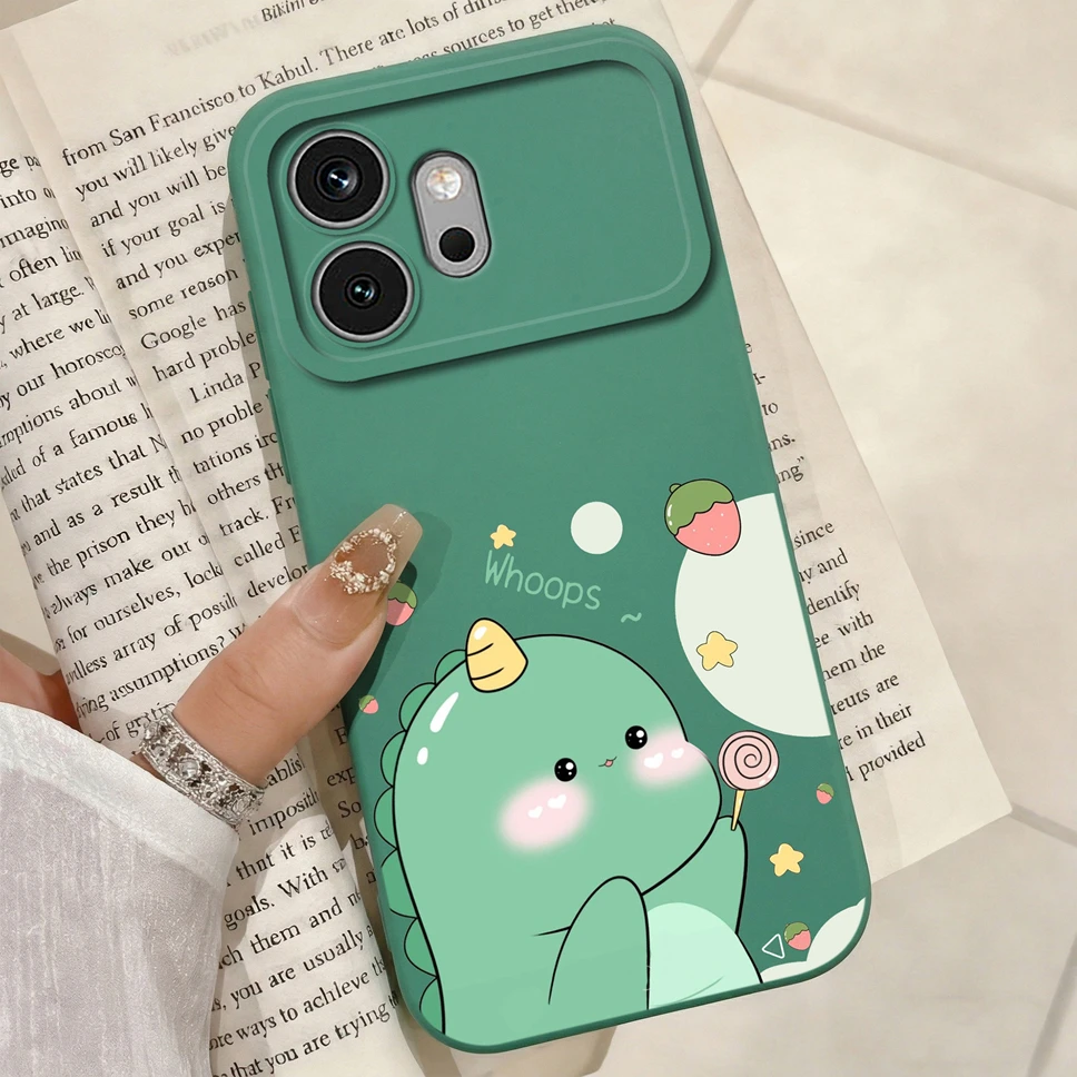 Multicolor Hearts Print Liquid Silicone Soft Shockproof Protective Phone Case