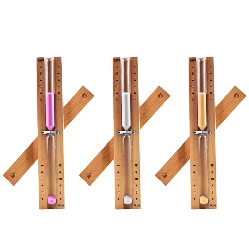 Portable Wooden Sauna Hourglass Wall Mounted Rotating 15mins Duarble Clock Timer 2023 New 5