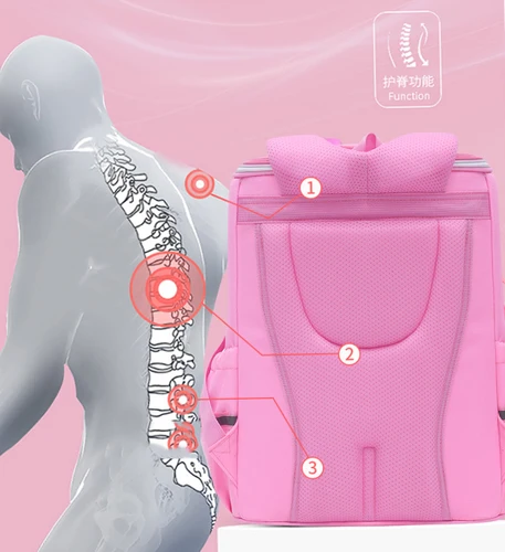 소녀 만화 유니콘 배낭 초등학교 1-3 학년 어린이 학교 Bookbag 어린이 방수 satchel 가방 4