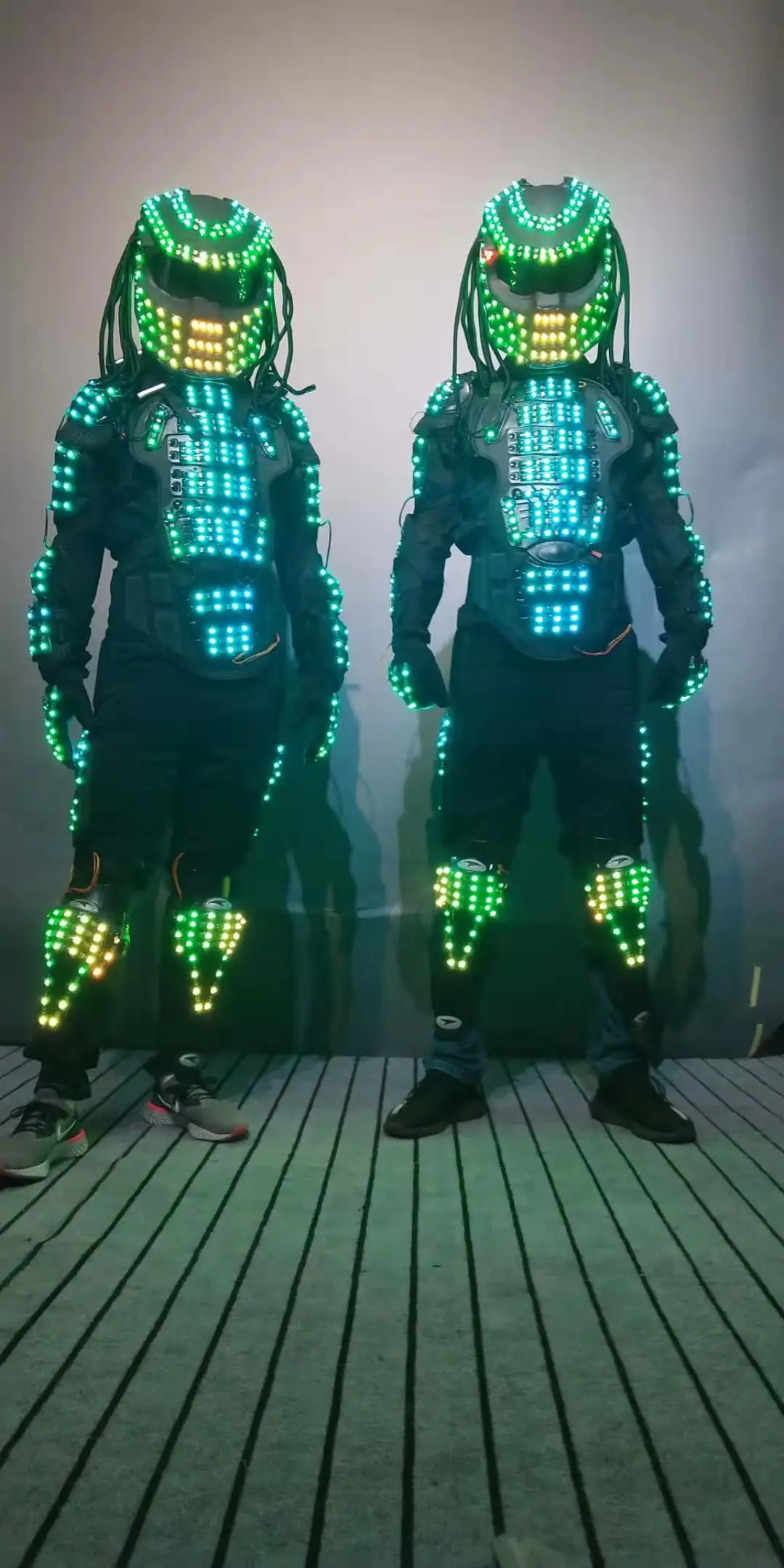 

LED Clothing Fashion Luminous Suits Glowing Robot Light Costumes Illuminated Ballroom Dress Accessories