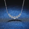 K.NOBSPIN Moissanite Necklace for Woman Wedding Fine Jewely with Certificates 925 Sterling Sliver Plated 18k White Gold Necklace 2