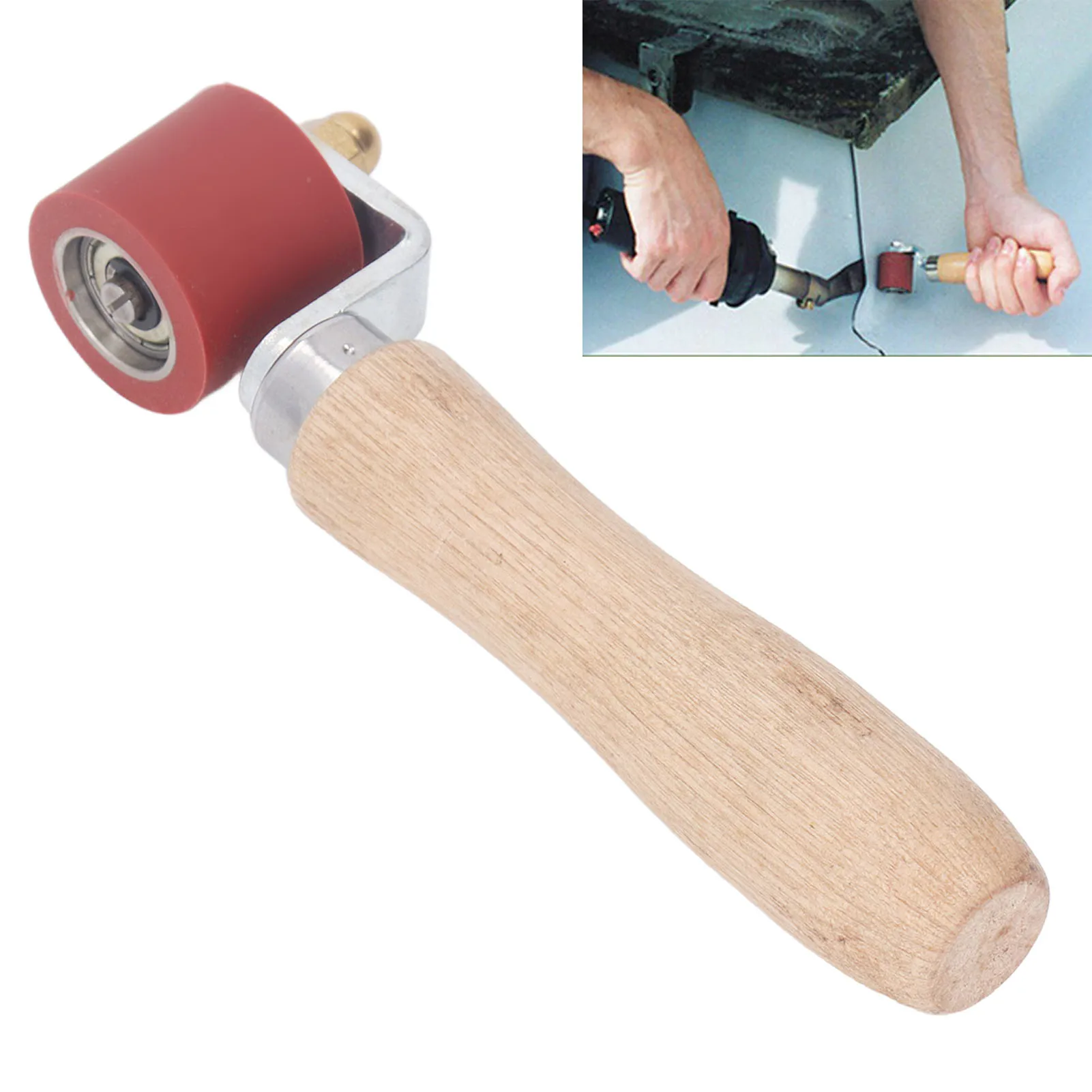 Seam Roller Heat Resistant 260°C 28mm Width 32mm Diameter Ergonomic Wallpaper Roller For PVC Welding silicone hand pressure roller seam welding pvc quilting roofing wallpaper wallpaper seam rollers putty rubber