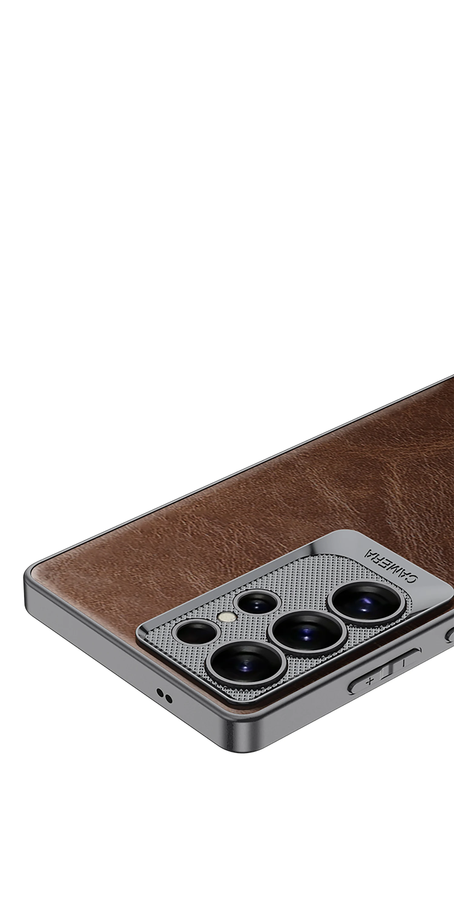 Luxury Oil Wax Leather Case For Samsung Galaxy S25 S24 S23 Ultra Plating Camera