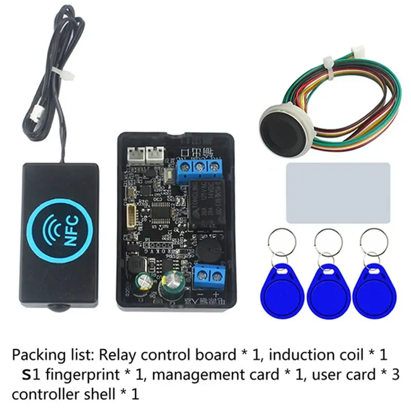 ABZW 지문 인식 액세스 컨트롤러 지문 인식 전기 잠금 릴레이 모듈 DX1 및
