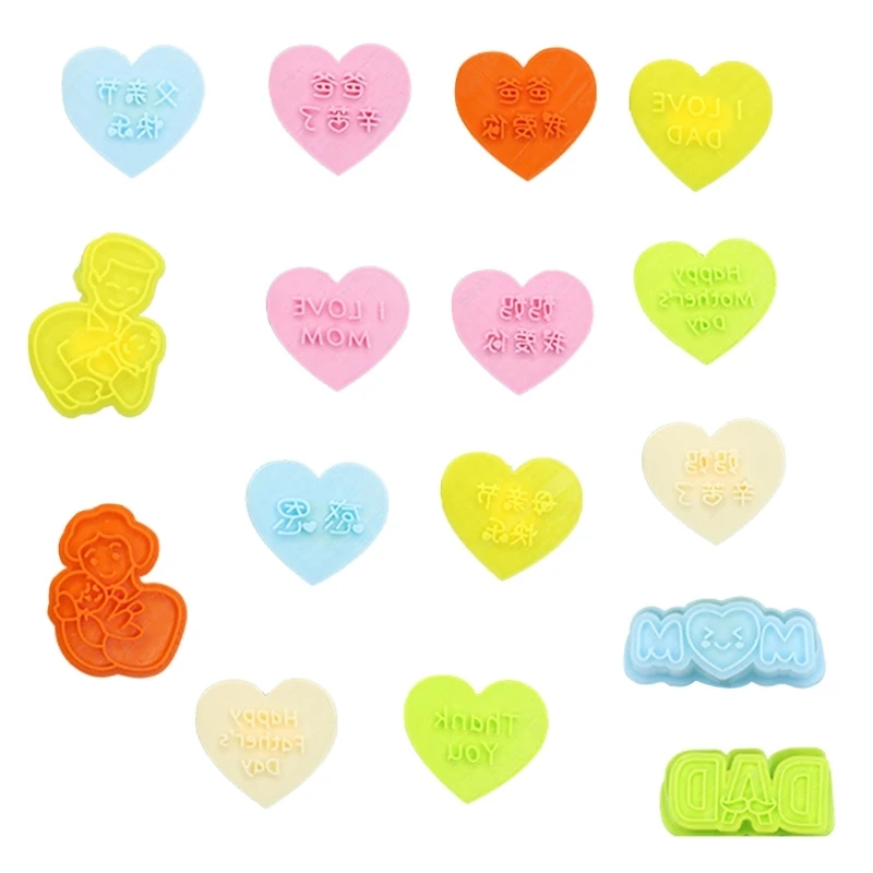 

Love Cookie Baking Mold Dough Press Mold Cookie Stamper Tool for Mother Day Gift T21C