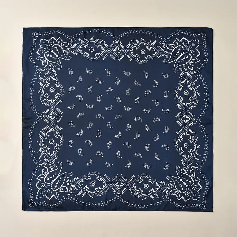 68*68cm Fashion Hip Hop Bandana Square Scarf Cowboy Cashew Black Paisley Headband Print For Women/Men/Boys/Girls 6