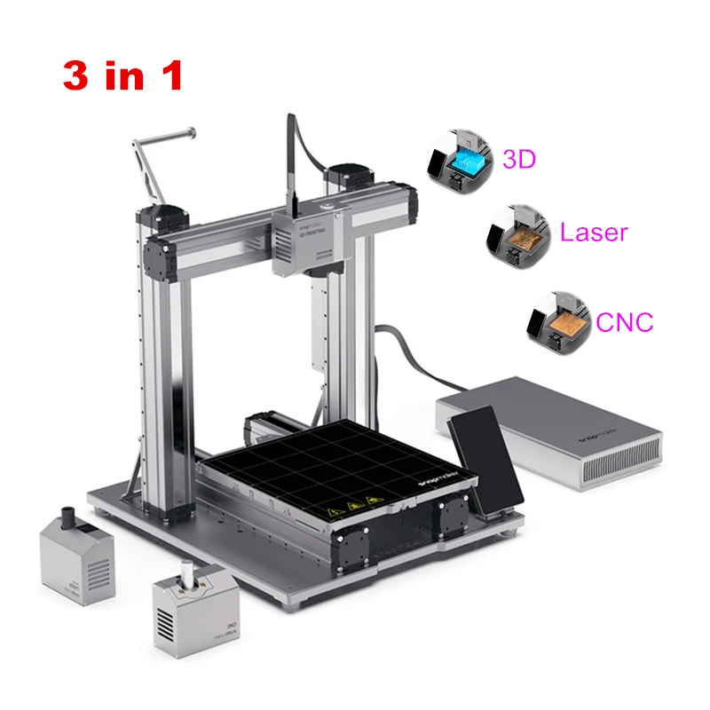 3 in 1 CNC Router 1600mW Laser Engraver 3D Printer Machine Snapmaker 3-in-1 Software For DIY Learning Leather Wood Carving | Инструменты