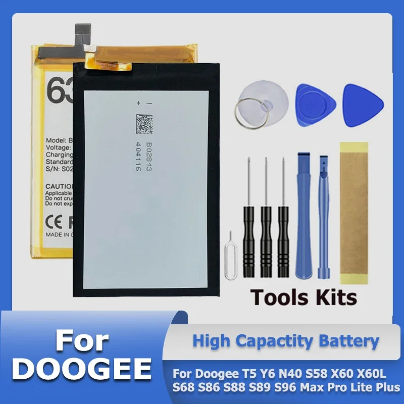 Аккумулятор BAT19M116300 BAT16514300 BAT16464500 Для Doogee T5 Y6 N40 S58 X60 X60L S68 S86 S88 S89 S96 Max Pro Lite Plus + инструмент