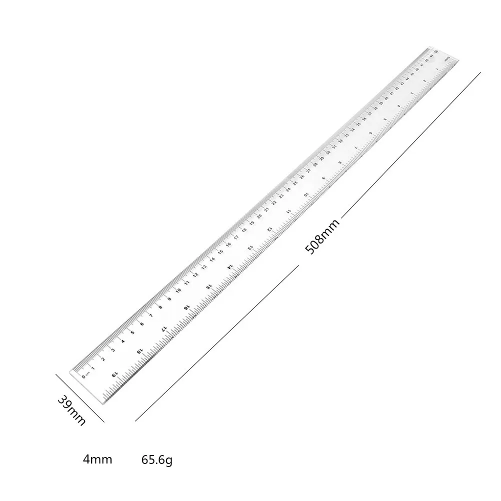 16Pcs 20Cm 프리미엄 플라스틱 자 일자형 측정 도구 학생 교사 학교 사무실 가정용 고정밀 투명 눈금