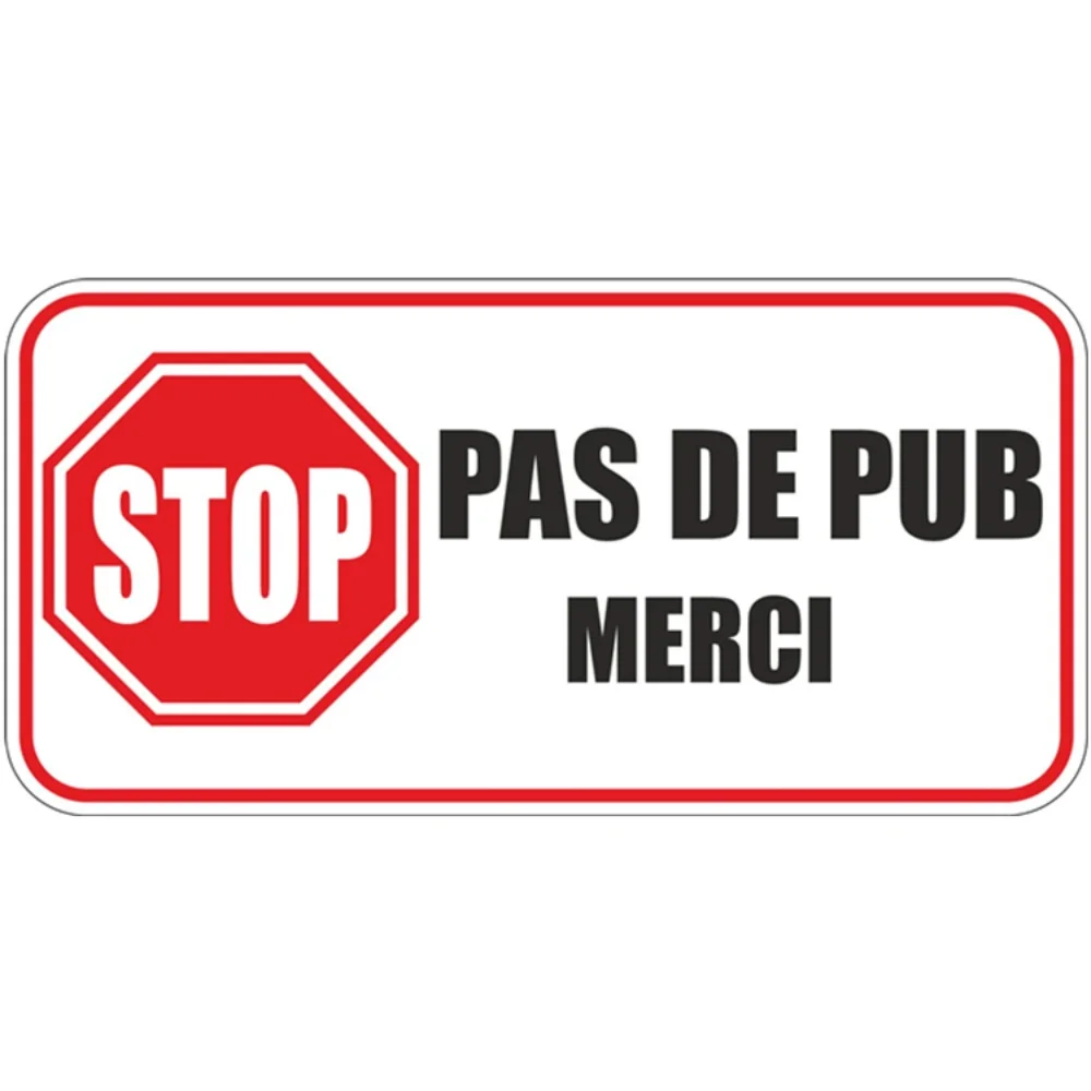 RuleMylife Stop Pus De Pub Merci In French Car Stickers Decal Anime Cute Car Accessories Decoration Pegatinas Para Coche