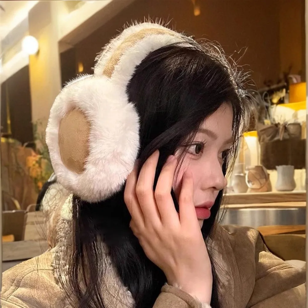 Fashion Autumn Winter Earmuffs for Women Men Ear Warmer Plush Solid Color Adjustable Foldable Ear Muffs Earflap Earmuffs warm earmuffs