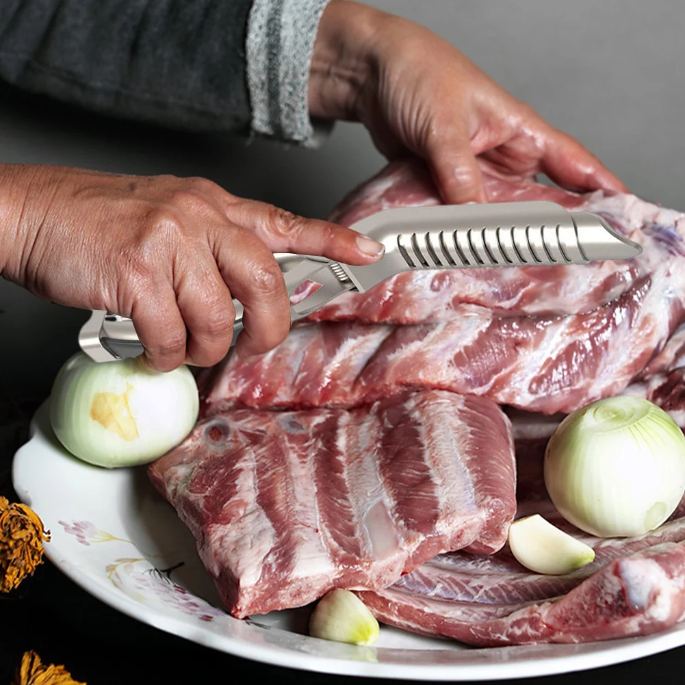 S92f41ba1390a4d6686addda0c756b86fe Rib Prep Pro Rib Membrane Remover Tool Stainless Steel Rib Prep Membrane Remover Grilling Tools Outdoor Kitchen BBQ Accessories Mallzona