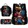 Child School Anime Game Crazy M-M-Marios Backpack with Lunch Bags ,Pencil Bags ,School Bags for Boys Girls Best Gift