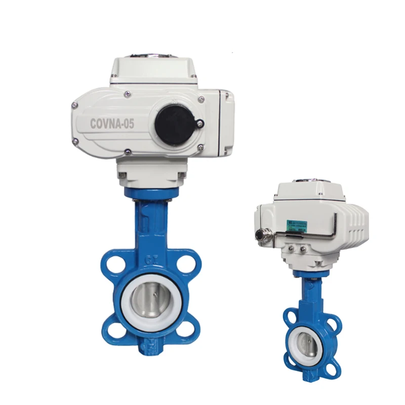 

COVNA Actuated Valve Cast Iron ON OFF Type DN100 4 INCH PTFE Electric Actuated Butterfly Valve For Fluid Control