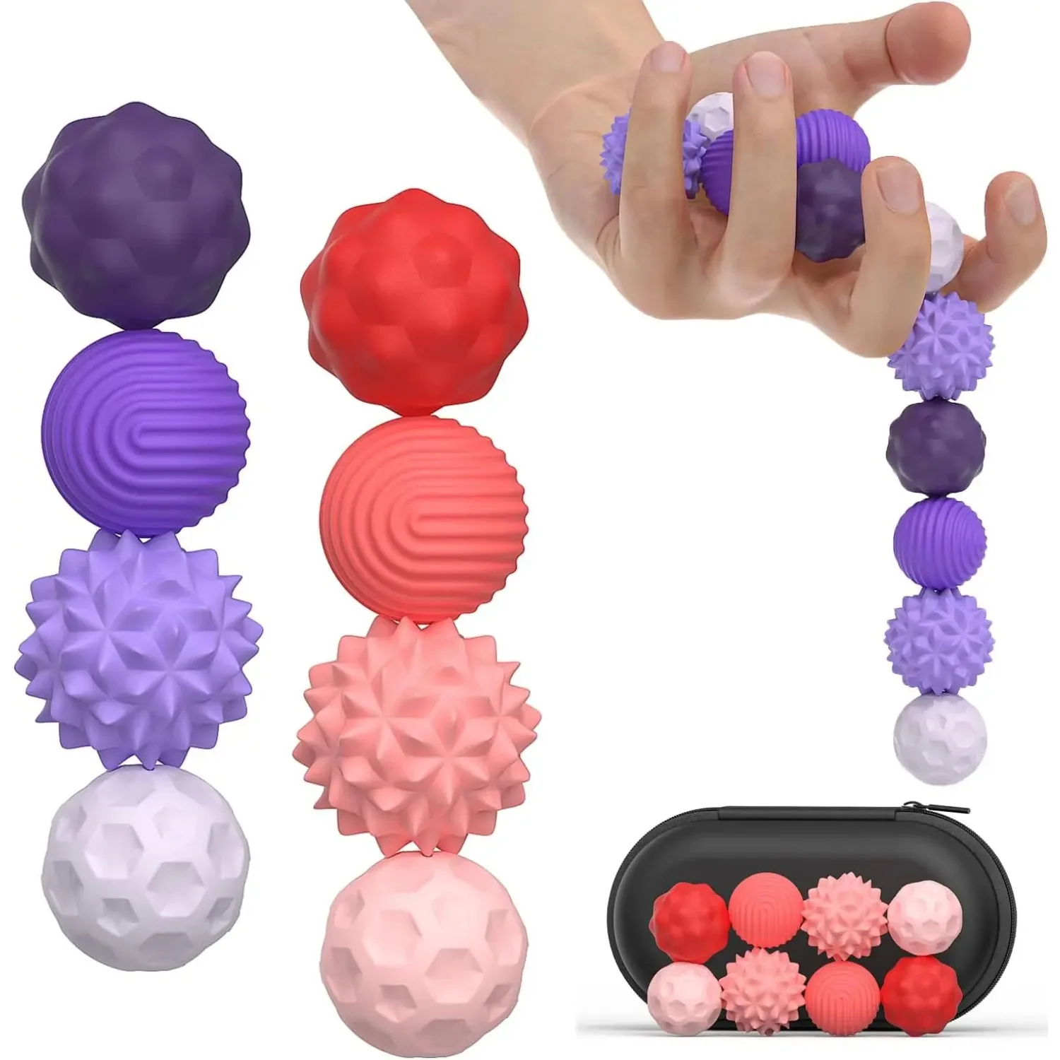 Silicone Magnetic Sensory Balls Fidget Toy Worry Balls Autism Calming Fidgeting Toy Kid Adults Anxiety Relief Stress Sensory