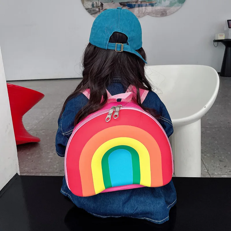 Taobo Children's Fun Cute Rainbow Pattern Backpack Waterproof, Durable, and Weight Reducing Children's Backpack 3