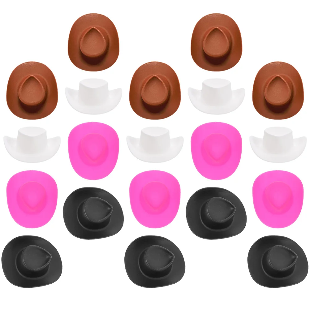 

40 Pcs Hat for DIY Decor Delicate Plastic Playes Cake Decorations Mini Dolls Hats Crafts Tiny Miniforce Toys