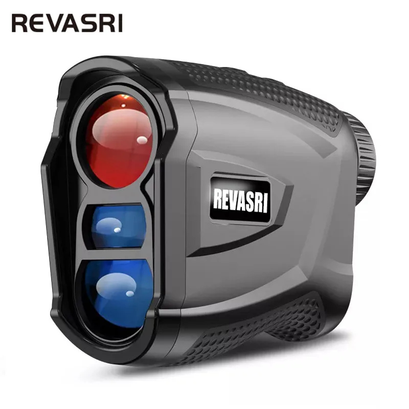 Revasri Rechargeable Golf Laser Rangefinder 600M Multi-function Telescope with Flag-Lock Slope Pin Distance Meter