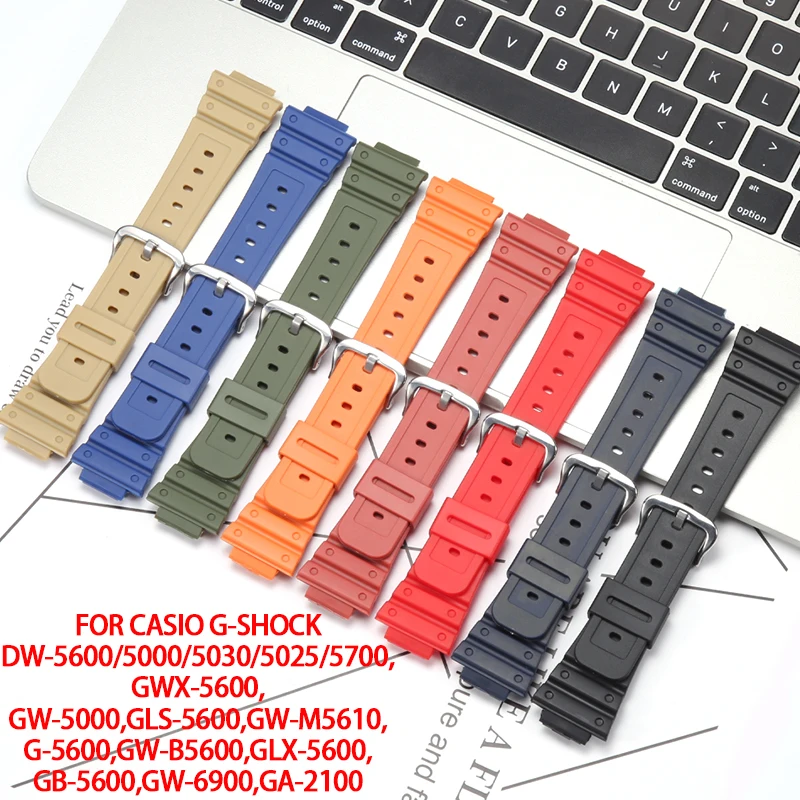 Accessori Per Orologi In Gomma Resina Per Casio G-Shock Dw 5900 Gw 5000 Dw 6900 Gw M5610 Dw 5600E Cinturino Da Uomo Cinturino Impermeabile