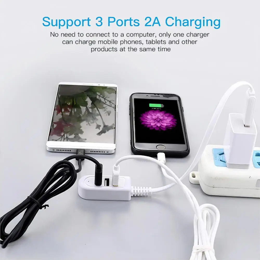 USB20Hubs30cmChargingCableMultiUSBSplitterHubPowerAdapter