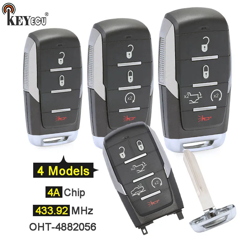 KEYECU-433MHz-PCF7953M-4A-Chip-OHT-4882056-sostituzione-Smart-Remote-Key-Fob-per-Dodge-Ram-1500.jpg Keyforkess 433MHz PCF7953M / 4A Chip OHT-4882056 sostituzione Smart Remote Key Fob per Dodge Ram 1500 Pickup 2019 2020 2021 2022 - KEYECU 433MHz PCF7953M 4A Chip OHT 4882056 sostituzione Smart Remote Key Fob per Dodge Ram 1500