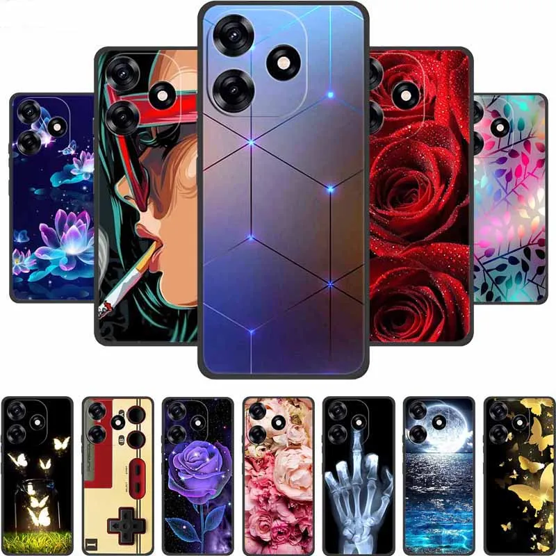 Sleek Black Silicone Soft Back Cover