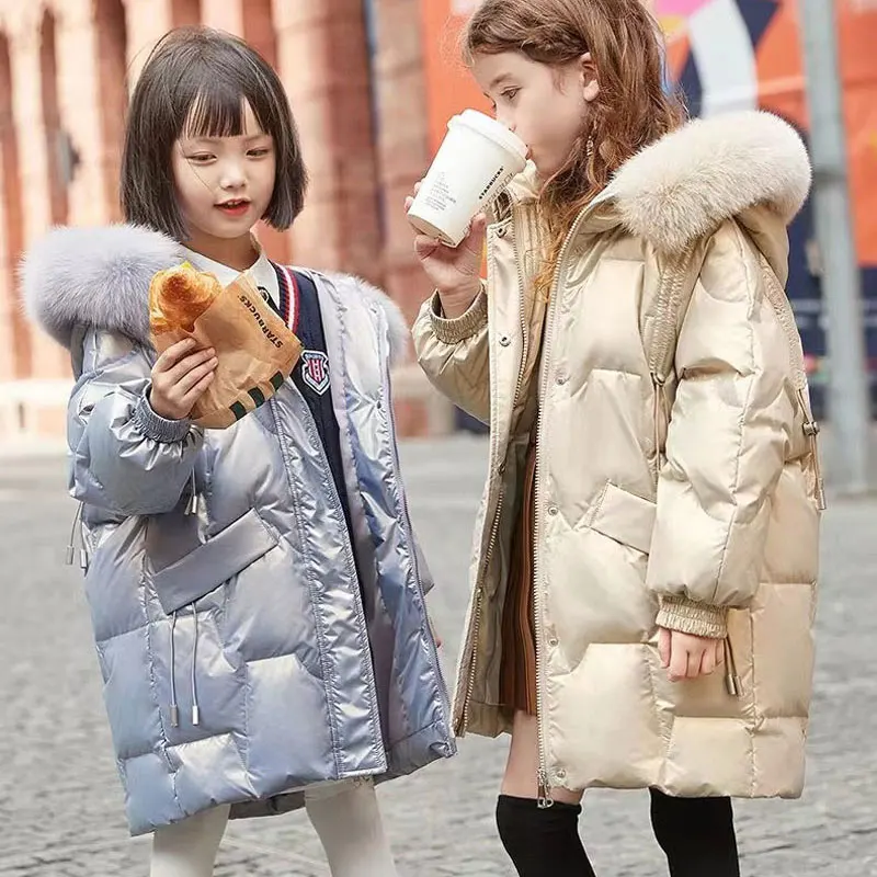 

Пуховики с капюшоном для девочек-подростков, 4 цвета