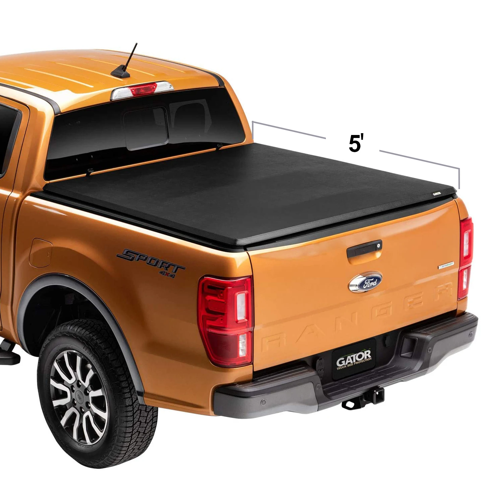 

Soft three folding truck Bed cover | 19 Ranger 5 'Bed multi-function transom five foot Bed (59.999 inches)