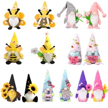

Sunflower Bee Festival Faceless Doll Bumble Bee Striped Gnome Scandinavian Tomte Nisse Swedish Honey Bee Elfs child Gifts Toys
