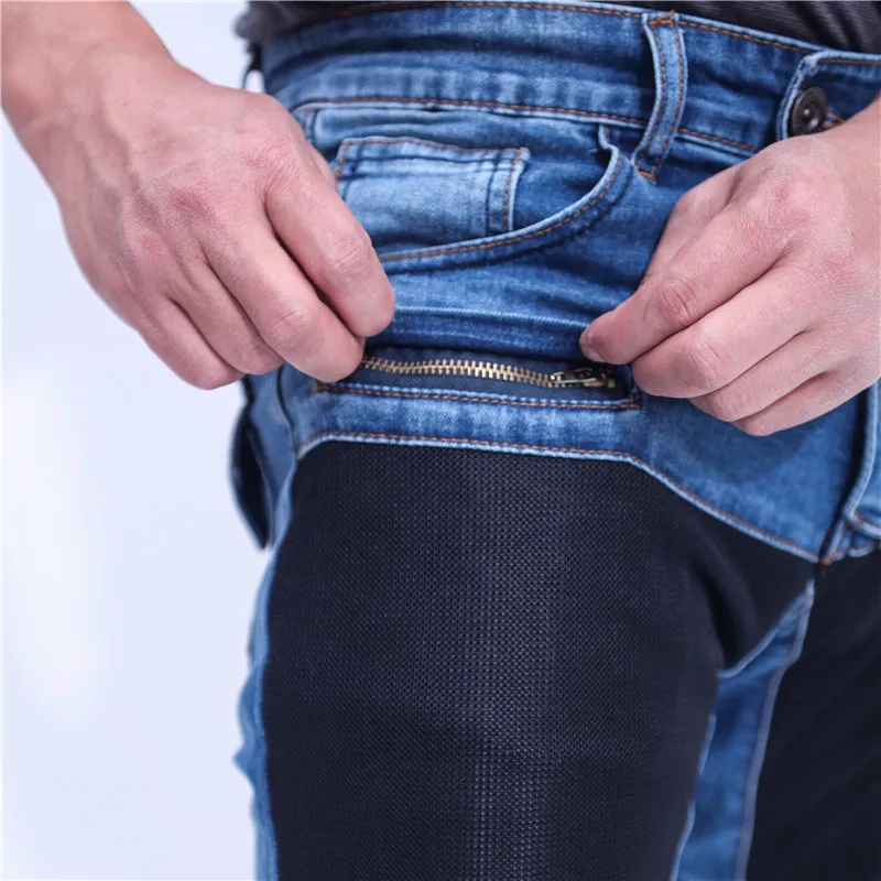 Texwood men's casual and sports wear store, summer beach clothes, men's leather fashion, jewelry, sunglasses Kominie Collection Classic Denim UGB06 PK718 PK719 4X Zip Motorcycle Pants Pantalones Motocicleta Hombre Featherbed Jeans Gears
