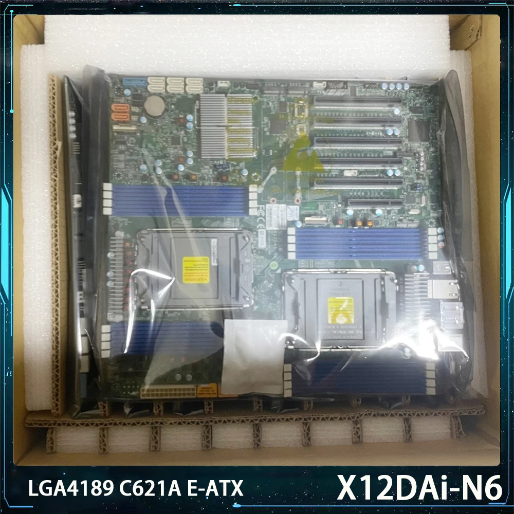 

X12DAi-N6 For Supermicro Workstation Motherboard 2-Way LGA4189 C621A PCI-E 4.0 E-ATX Support 3rd Gen Xeon