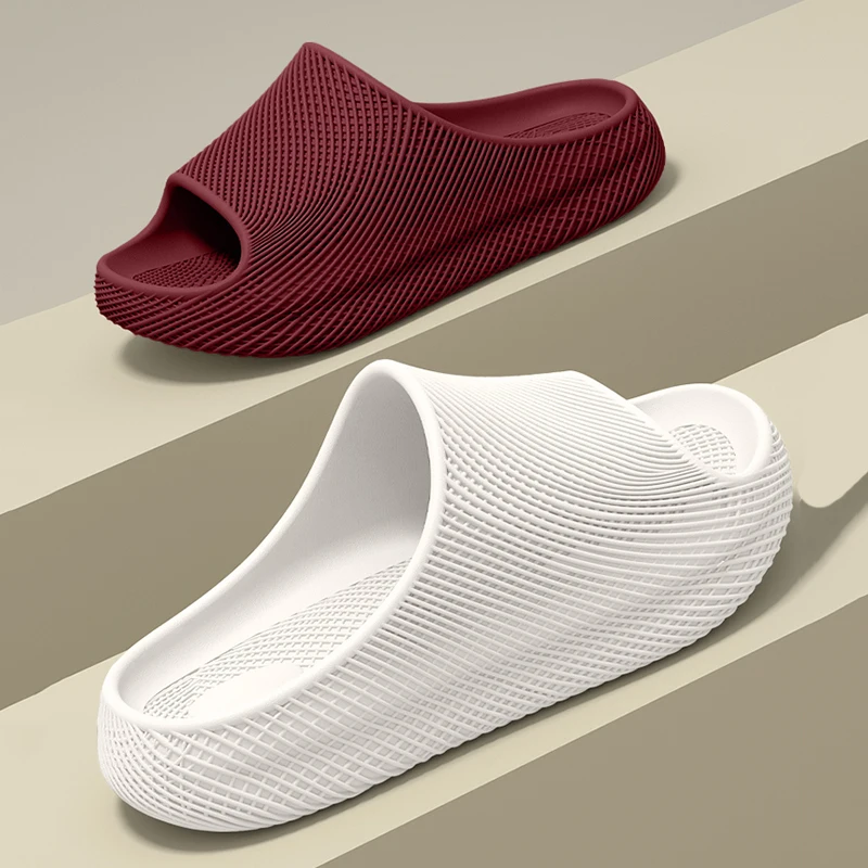 Mesh Design Eva Platform Slipppers Women Indoor Soft Thick Bottom Cloud Slides Woman Outdoor Non Slip Beach Flip Flops Size 45