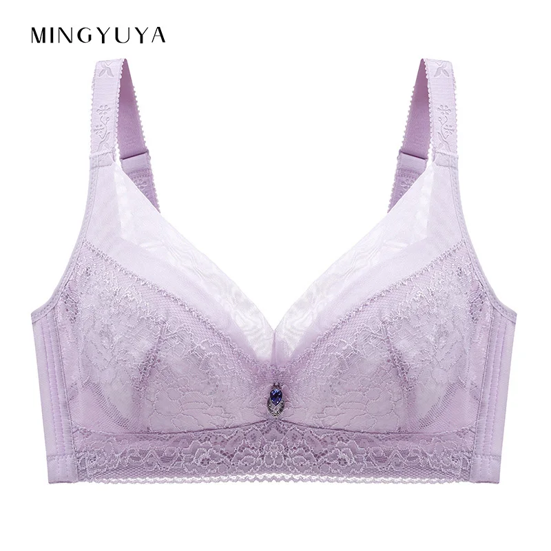 Light breathable tone underwear no steel ring bra no sponge cotton bra large size underwear CD lace bra push up bra  underwear