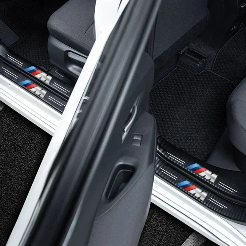 BMW M E28 E90 F30 F10 X2 X3 X4 X5 X6 X7 F20 E46 E60 밸브 1/4/5개 가죽 자동차 도어 실 프로텍터 카본 파이버 실 스트립