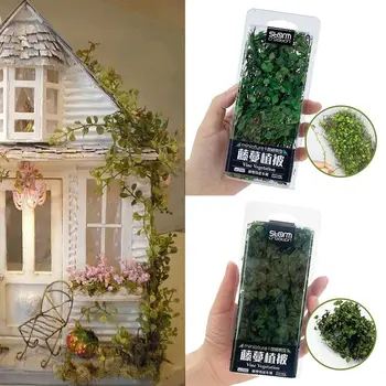 장면 모델 마이크로 조경 DIY 액세서리, 미니어처 식물 크리퍼 시뮬레이션, 등나무 잎 모래 테이블 식생, 1 박스