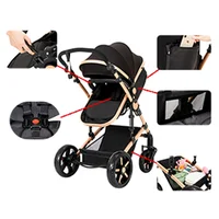 Poussette pour bébé, poussette 3 en 1, poussette pliable, poussette légère, poussette de luxe, poussette haute, poussette pour nouveau-né, landau, poussette avec sac à langer, poussette avec siège auto 6