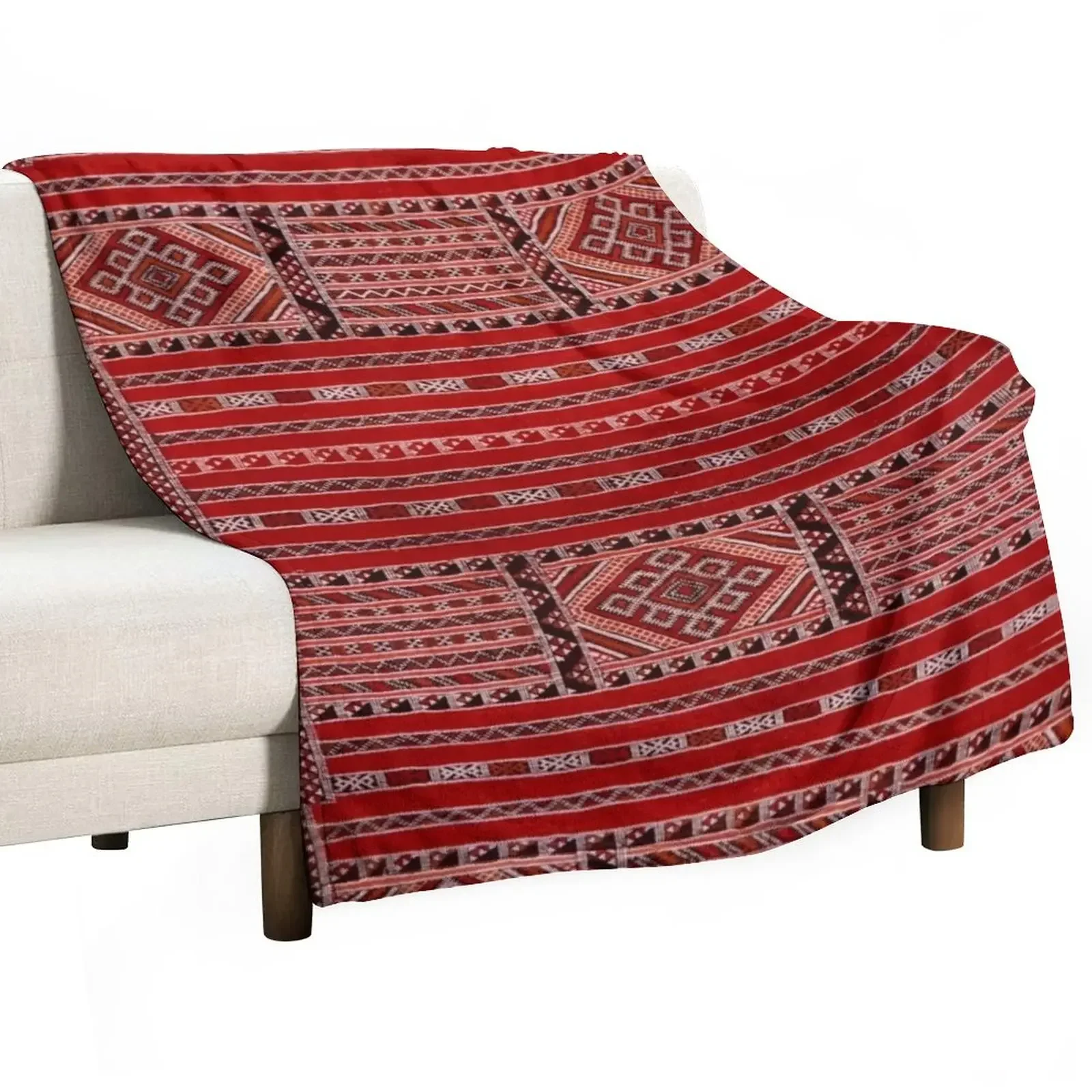 

Vintage Moroccan Pattern - Warm Palette Throw Blanket Giant Sofa Luxury for winter Blankets